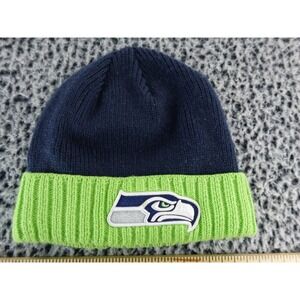 Seattle Seahawks‎ NFL New Era Knit Beanie Hat Navy Green Logo